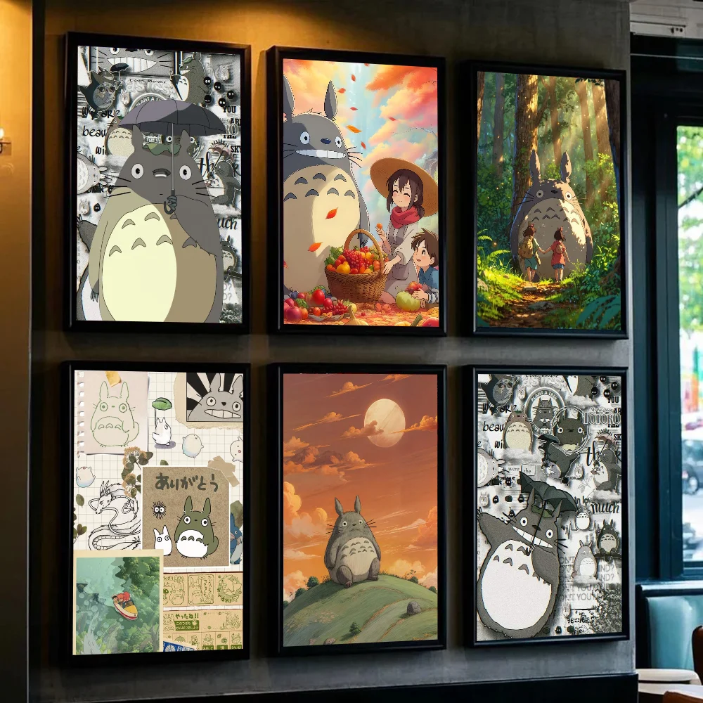1PC T-Totoro P Poster Self-adhesive Art Waterproof Paper Sticker Coffee House Bar Room Wall Decor