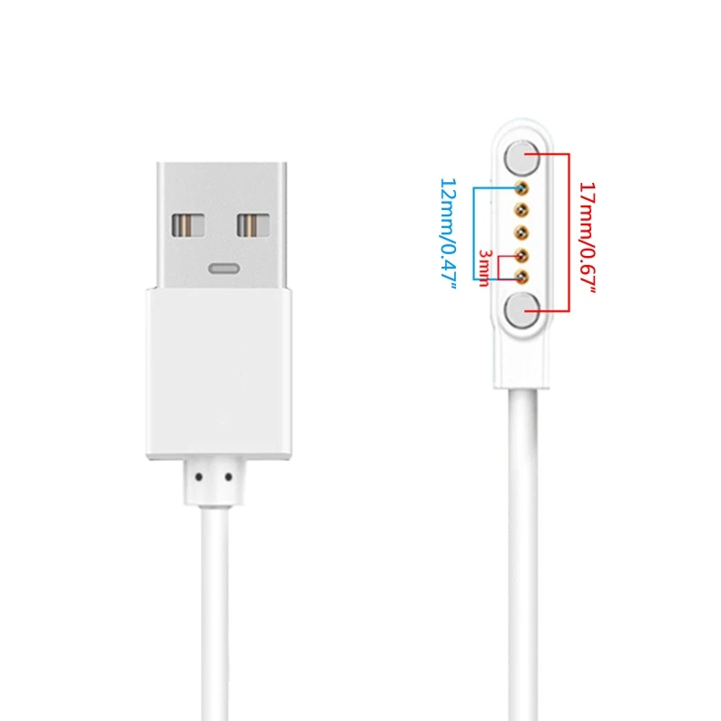 USB 5 Pin 12mm Space for Smart Watch Charging Cable Power Adapt