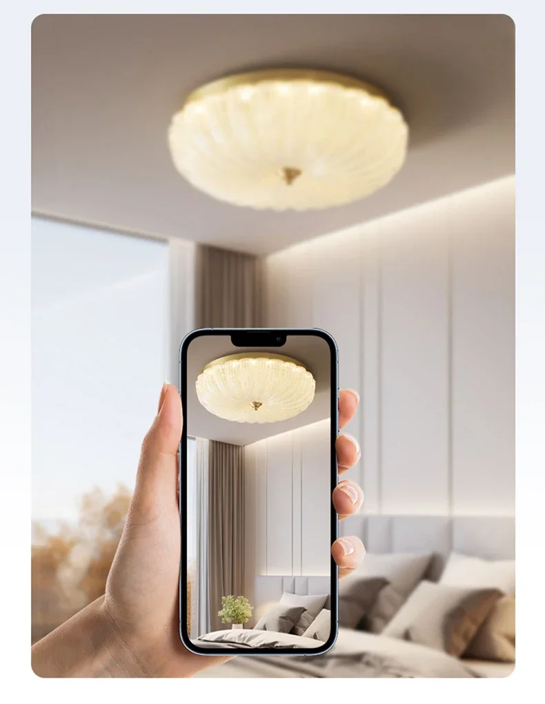 New Technology Acrylic Lampshade Crystal Sand Ceiling Light for Living Room Dining Room Bedroom Corridor LED Lighting Fixtures