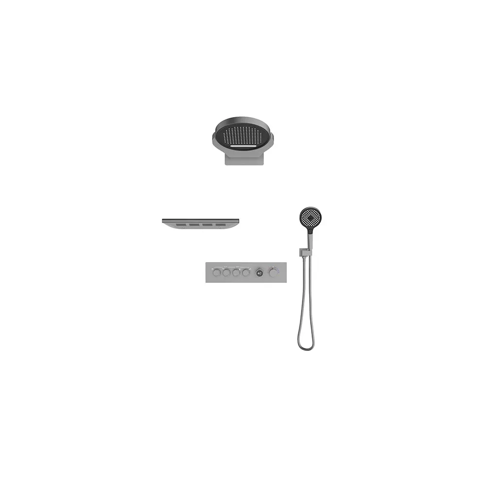 Multi-functional Concealed Shower Set with Various Styles Thermostatic Valve Core, and Digital Display Shower System