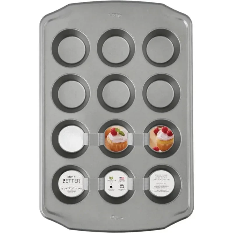 

Home.NEW Non-Stick Bakeware Muffin Pan Cupcake Pans 12 Cups Regular Size