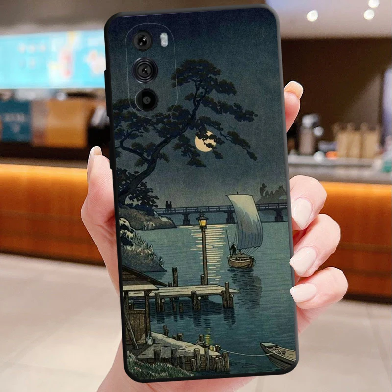 حافظة هاتف لهاتف موتورولا إيدج 50 40 برو 60 50 40 30 Ultra Neo Fusion G85 G72 G53 G54 G84 G13 G32 رافعة فنية يابانية جبل فوجي #4