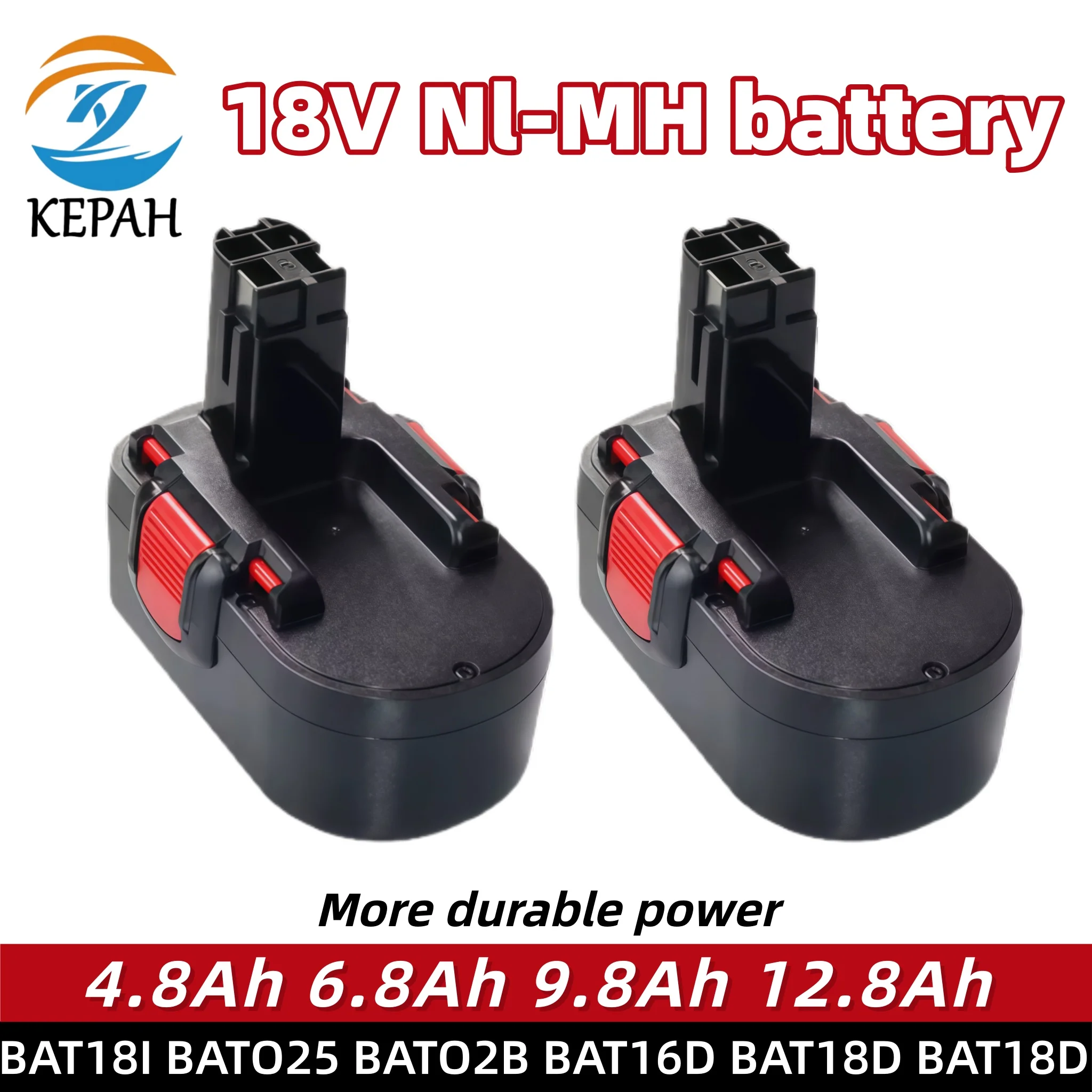 

18V 4.8-12.8Ah Ni-MH Replacement Battery｜Fits BAT025/BAT026/BAT160 for PSR18/VE-2/GSR18 Tools