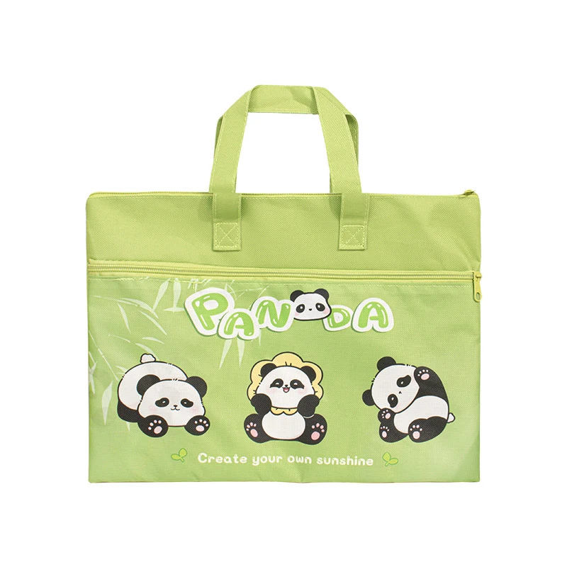 Tas Tutorial Capybara Kanvas Kartun Kapasitas Besar dengan Ritsleting Tas File Paket Sekolah Perlengkapan Kantor Sekolah Siswa