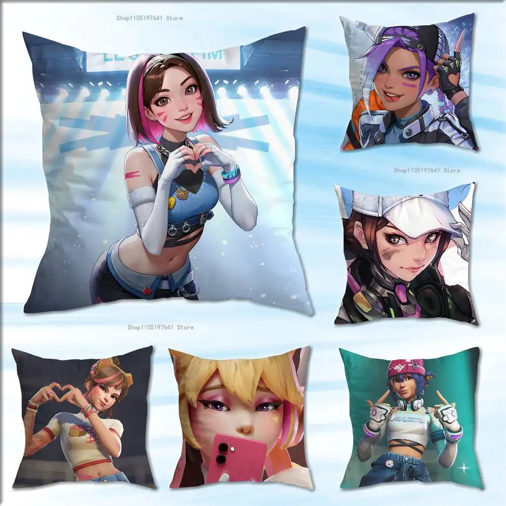 

Pop Game O-Overwatch-S Pillow Case For Sofa Decor Car Office Room Printing Cushion Cover Decorations and Protector