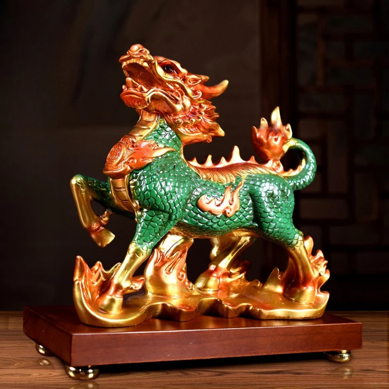 Wealth-attracting Wind and Fire Qilin Ornaments, High-End Handicrafts, Living Room, Wine Cabinet, Office Decoration