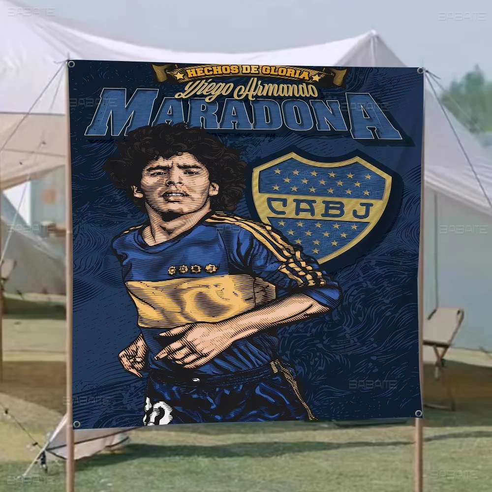 Diego Maradona Hopestyle Art Cartoon Flag Wall Hanging Banner Decoration Household Home Decor