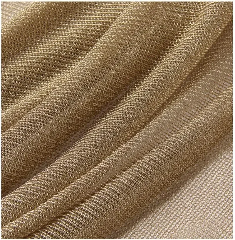 Metal Texture Knitted Fabric Lightweight Dress Making Designer Fabric