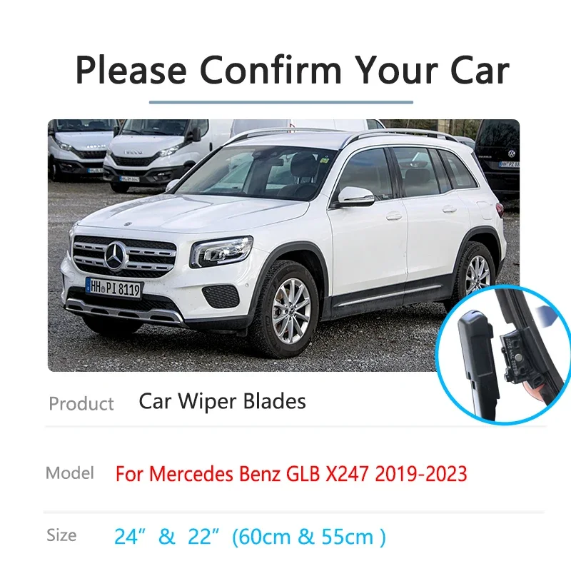 3x для Mercedes Benz GLB X247 180 200 35 250 2019 ~ 2023 Brusdes набор щеток стеклоочистителя спереди и сзади, лобовое стекло, автомобильные аксессуары