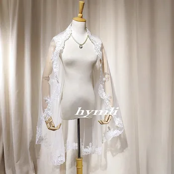 Dantel Kenarlı Gelin Duvağı, Mantilla Dantelli Düğün Duvağı, Taraklı Kenarlı Dantel Duvağı, Yumuşak Narin Dantel Duvağı, Taraklı Düğün Duvağı