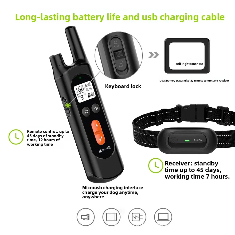 Pet smart dog trainer Electric shock remote control dog repellent trainer Amazon electronic dog training products collar