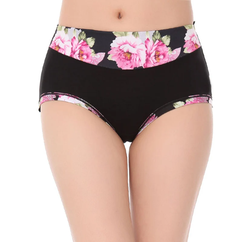 5Pcs Print Panties Women Cotton Underwear Girls Briefs Sexy Lingeries Floral Shorts Comfortable Bamboo Fiber Underpant For Woman