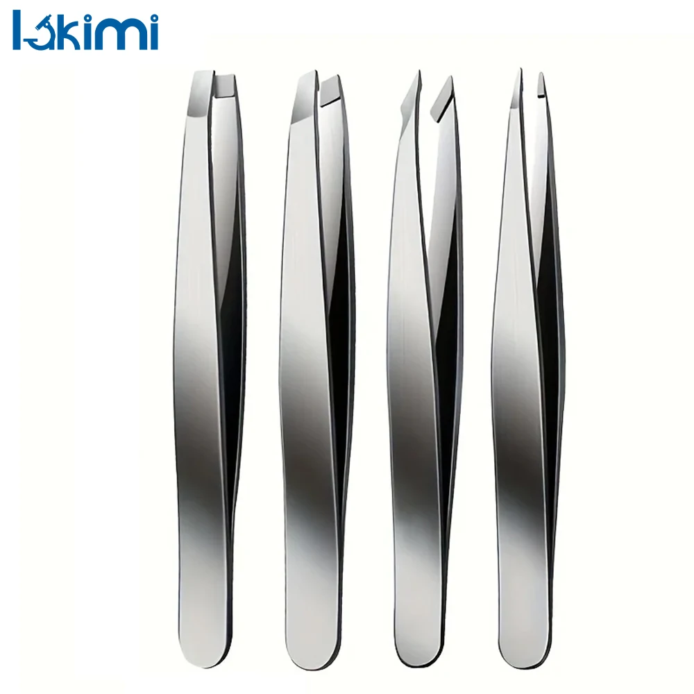 

Ideal for Splinter & Ingrown Hair Extraction, Eyebrow Hair Removal and More, Precision Tweezers Set, 4pcs LA-AA29