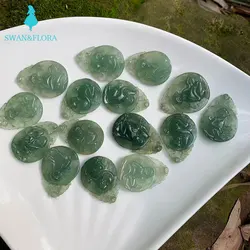 32*22MM  Real Natural Burma Jade Monkey Necklace Pendant Green Myanmar Jade Women Children Jewelry Good Luck Best Gift