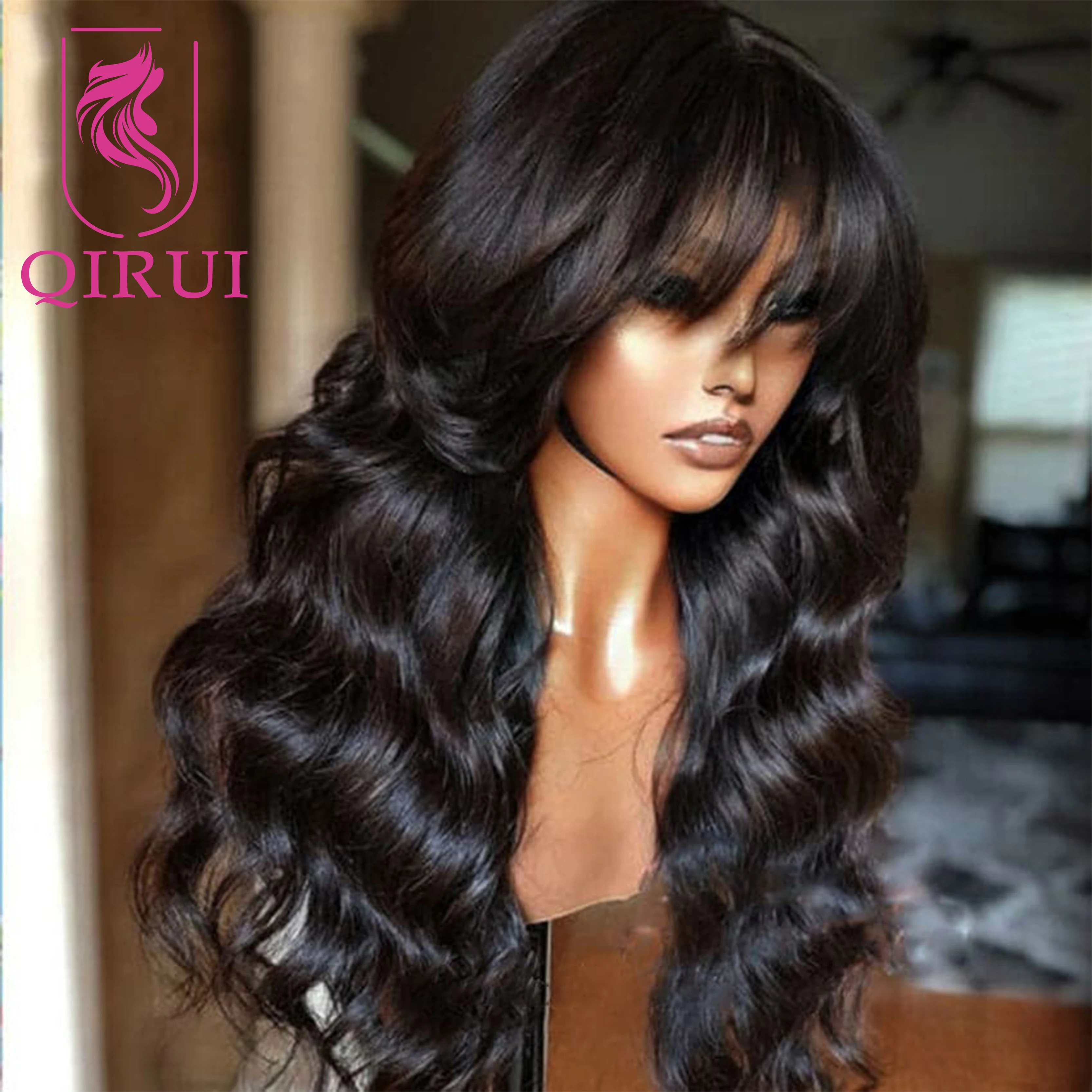 

Full Lace 130%-180% Human hair wigs 100% human hair Brazilian PrePlucked Lace wigs Loose Wave Glueless Full Lace Wig For Women