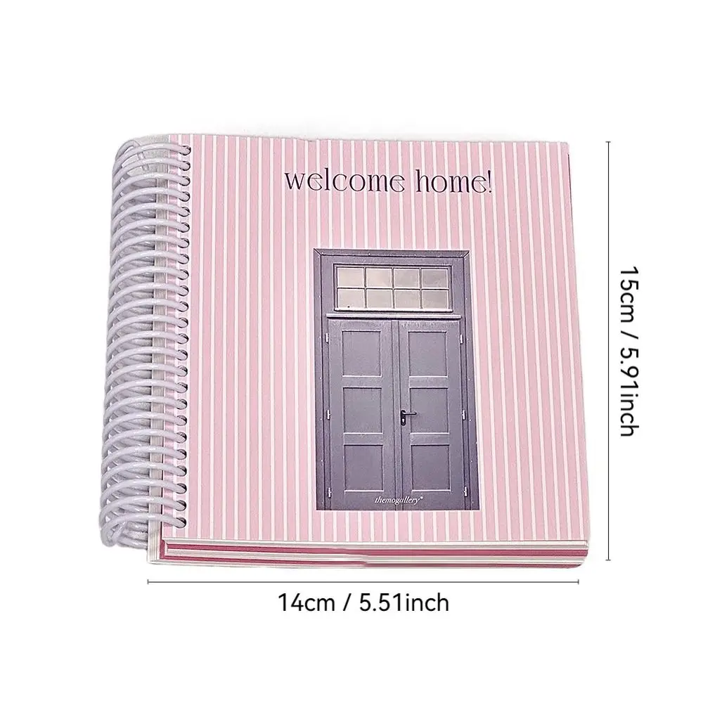 Neue Rosa Linie Spirale Buch DIY Geschenk Tagebuch Buch Leere Innenseiten Spule Notebook Schreibwaren