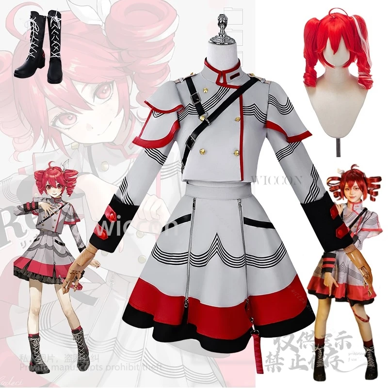 

Anime Vtuber Kasane Teto Costume Clothing Synthesizer Wigs Virtual Singer Costume Women Girls Halloween Party Customized Cosplay