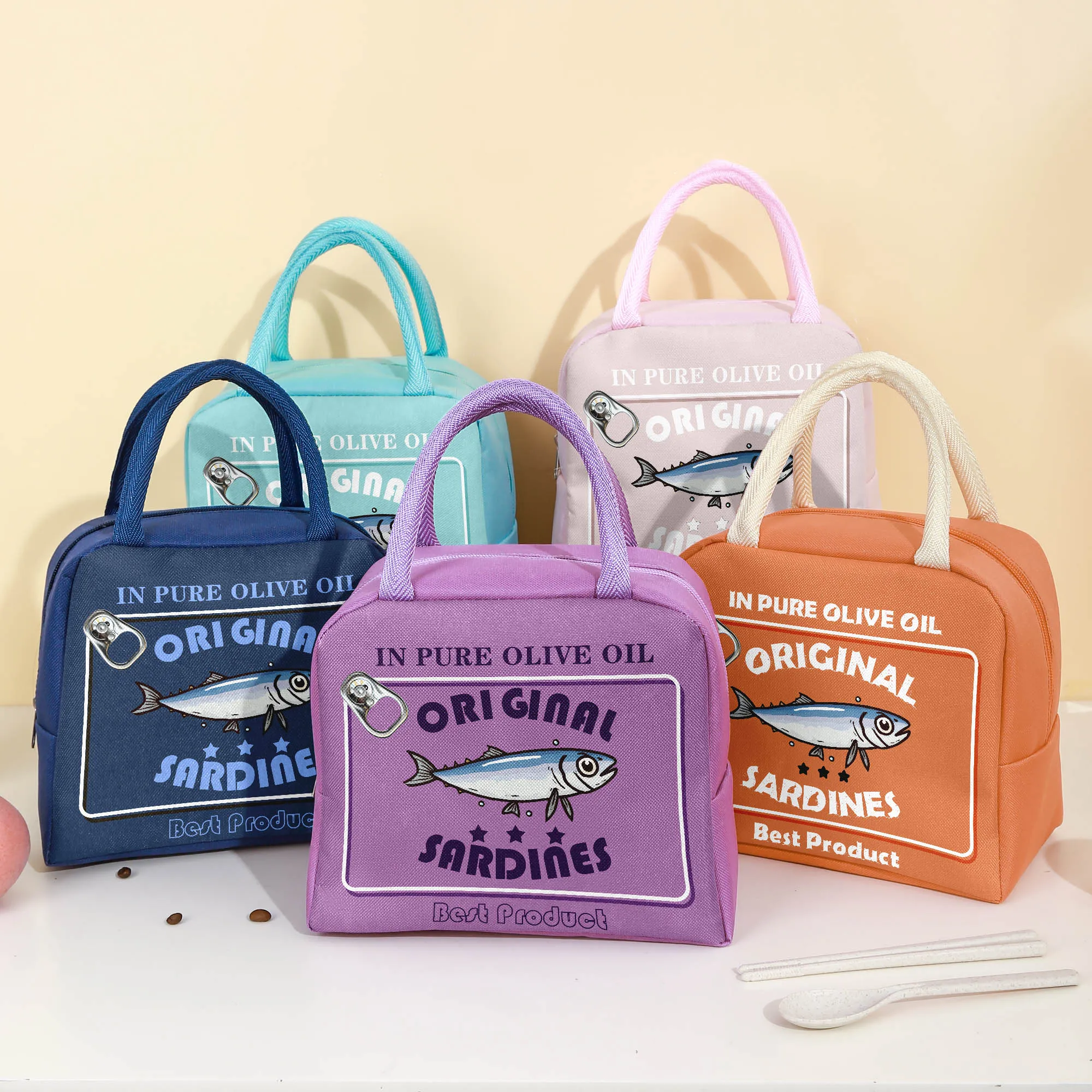 Creative Sardine Style Bento Bag - Portable Cute Lunch Bag