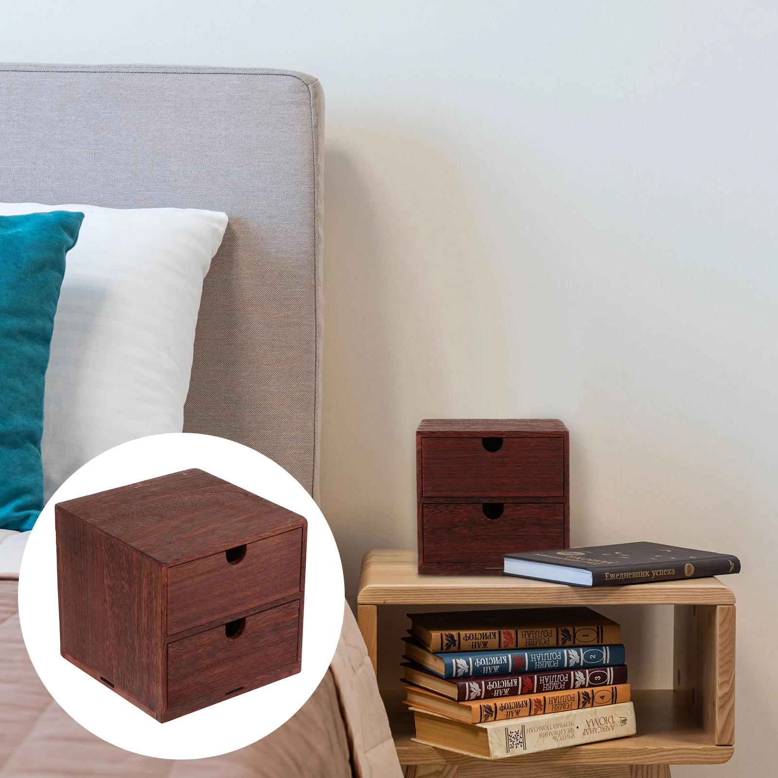 

Wooden Storage Box Desktop Drawer Organizer Wood Outdoor Bins Crates Tabletop Cabinet Desk Mini Dresser Cube Boxes Drawers