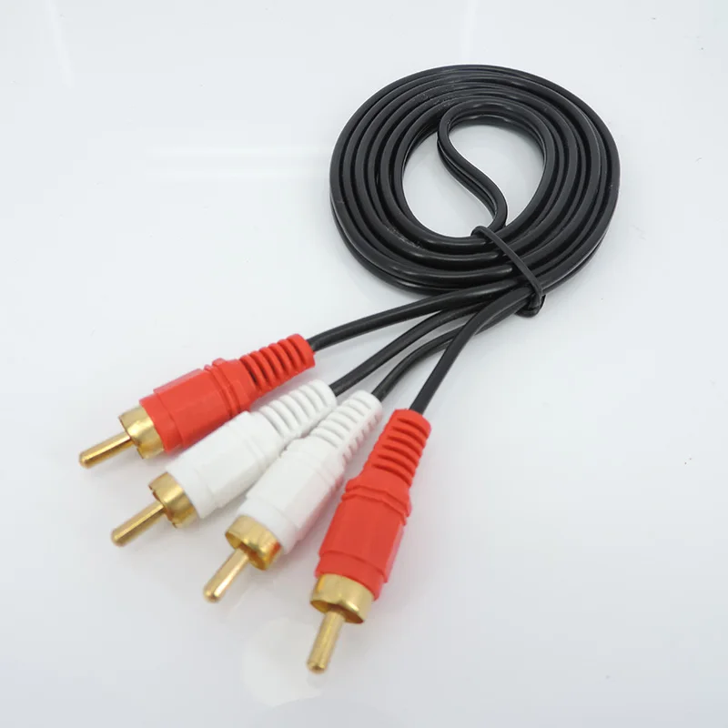 RCA Male to 2 RCA Male connector Cable Dual Stereo Audio Wire Extension Cable AV for DVD TV CD Sound Amplifier W28