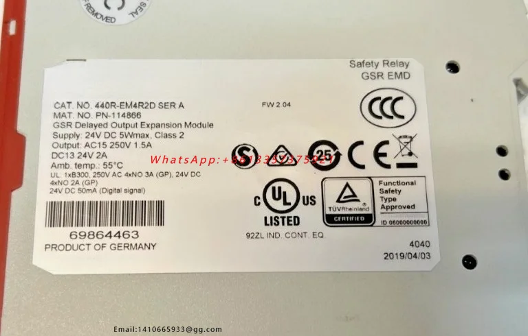 

Brand New 440R-EM4R2D Safety Relay 440REM4R2D Fast Delivey