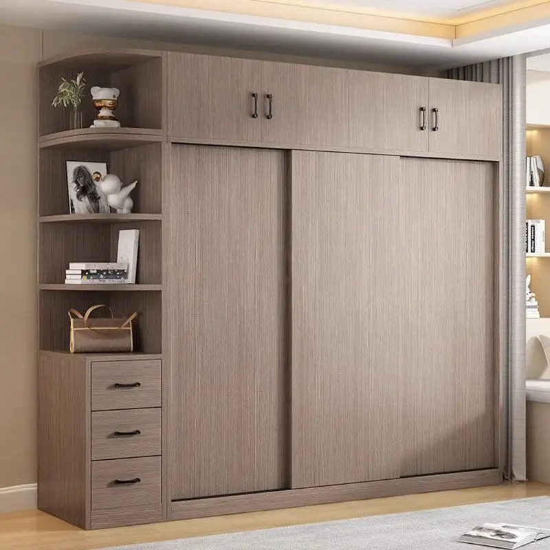 

Household, bedroom, simple, modern, small apartment, sliding door, wardrobe, rental room, storage cabinet