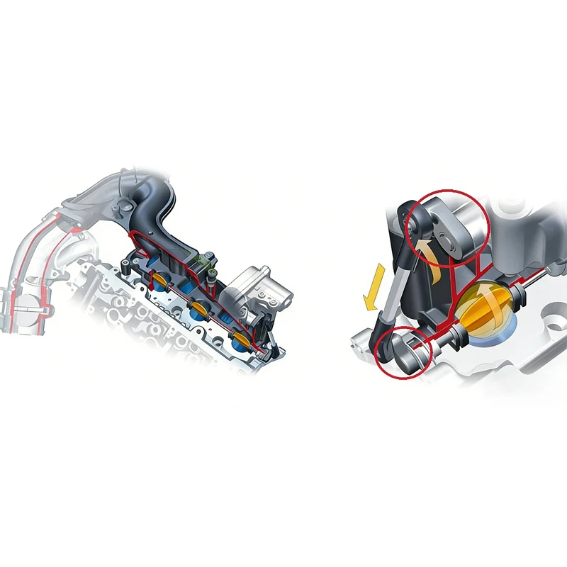 1Pair Repair Bracket Set Actuator Manifold P2015 059129086 For VW Audi 2.7 3.0 TDI 059129712 Intake Manifold Maintenance Bracket