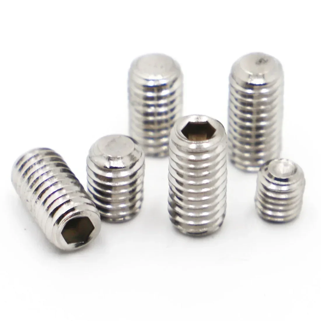 304 Stainless Steel Grub Screw M2 M2.5 M3 M4 M5 M6 M8 DIN916 Hex Hexagon Socket Allen Cup Point DIY Set Door handles Bolt