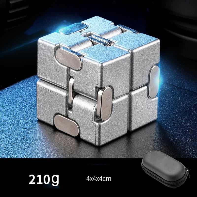 Stress Relief Toy Premium Metal EDC Infinity Cube Decompression Relax Toys Adults Anti-stress Office Cubic Reliever Autism