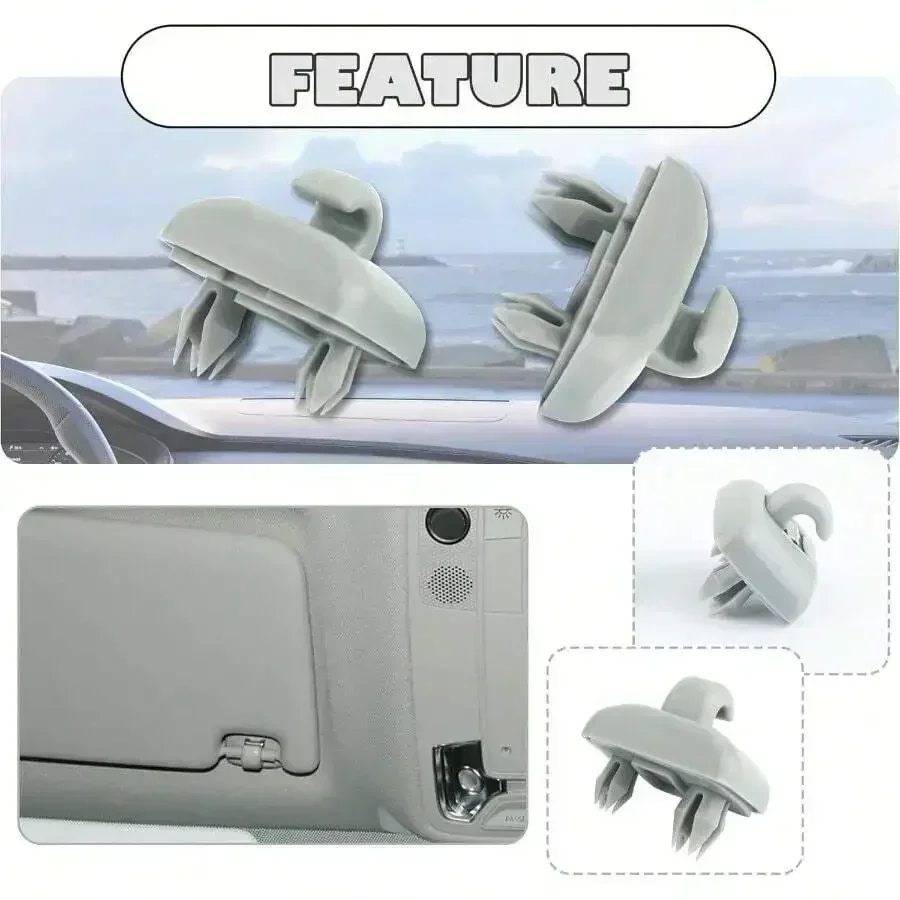 

2PCS Car Visor Clips For A1 A3 A4 A5 Q3 Q5 S3 S4 S5 OEM 8E0857562 8U0857562A