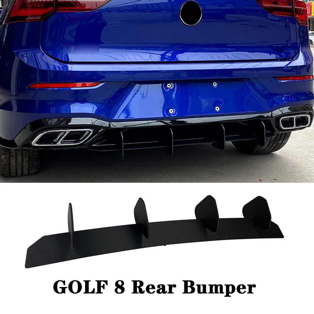 

Задний диффузор для VW Golf 8 2020 2021 2022 2023 2024, задний бампер, диффузор, спойлер, задний диффузор, бампер, губа
