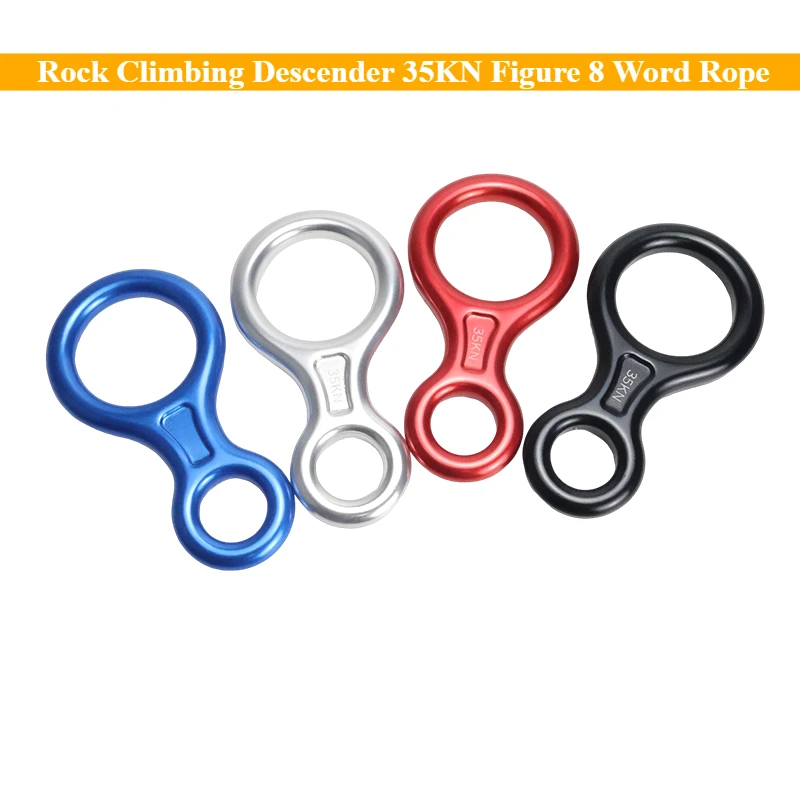 Neue Klettern Abseilgerät 35KN Abbildung 8 Wort Seil Abseilgerät Klettern Ring Downhill Acht Ring Getriebe Klettern Gerät Ausrüstung