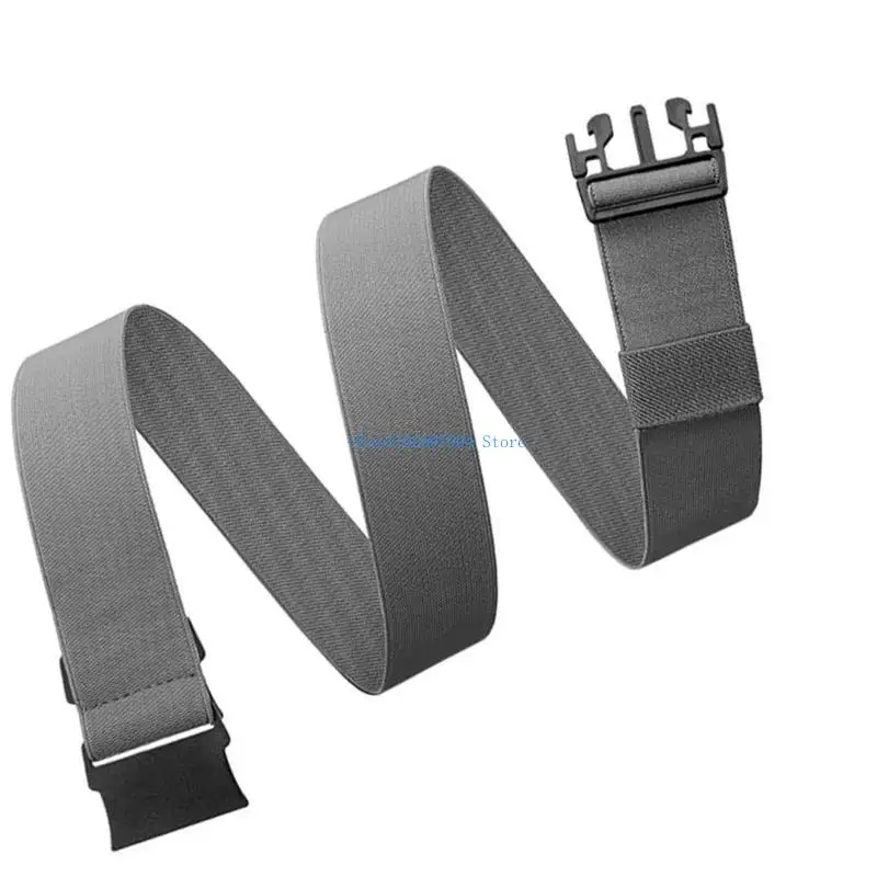 

N7YF Adjustable Buckles Braided Belt Unisex Jeans Waistband Stretch Woven Belt