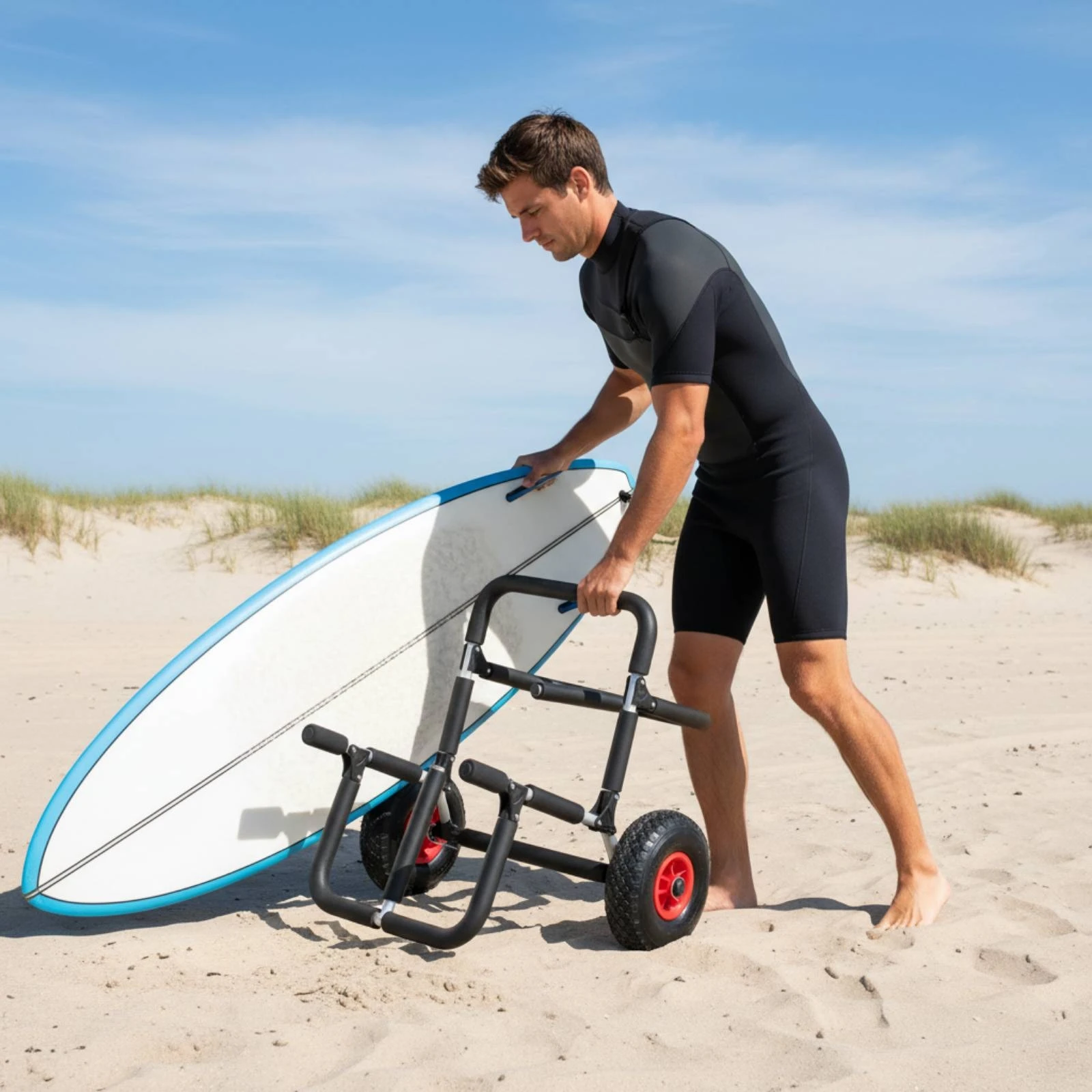 Foldable Aluminum Hauling Rack Padded Watercraft Carrier Rack Transport Gear Cylindrical Frame Compact