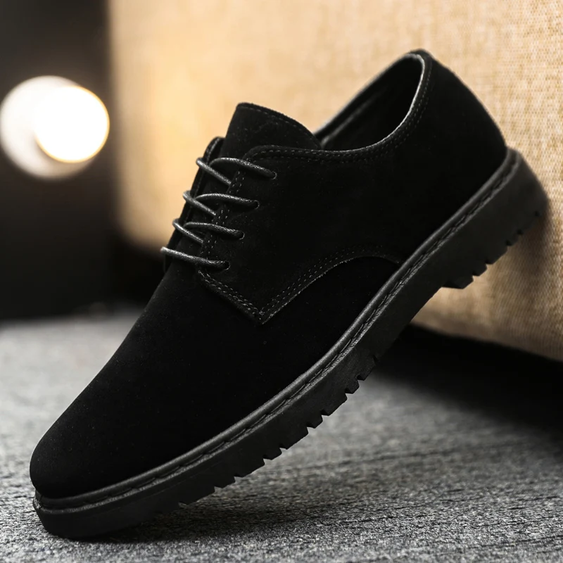 Luxury Brand Mens Casual Shoes Black Men Leather Shoes Fashion Lace Up Platform Work Shoes Wedding Formal Dress Oxfords Shoes