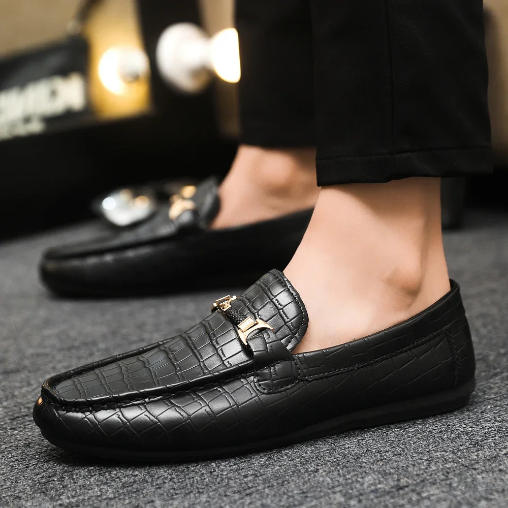 Classic Social Leather Shoes For Men Leather Loafers Wedding Casual Business Brogues Shoes Men Office Leather Men's Dress Shoes