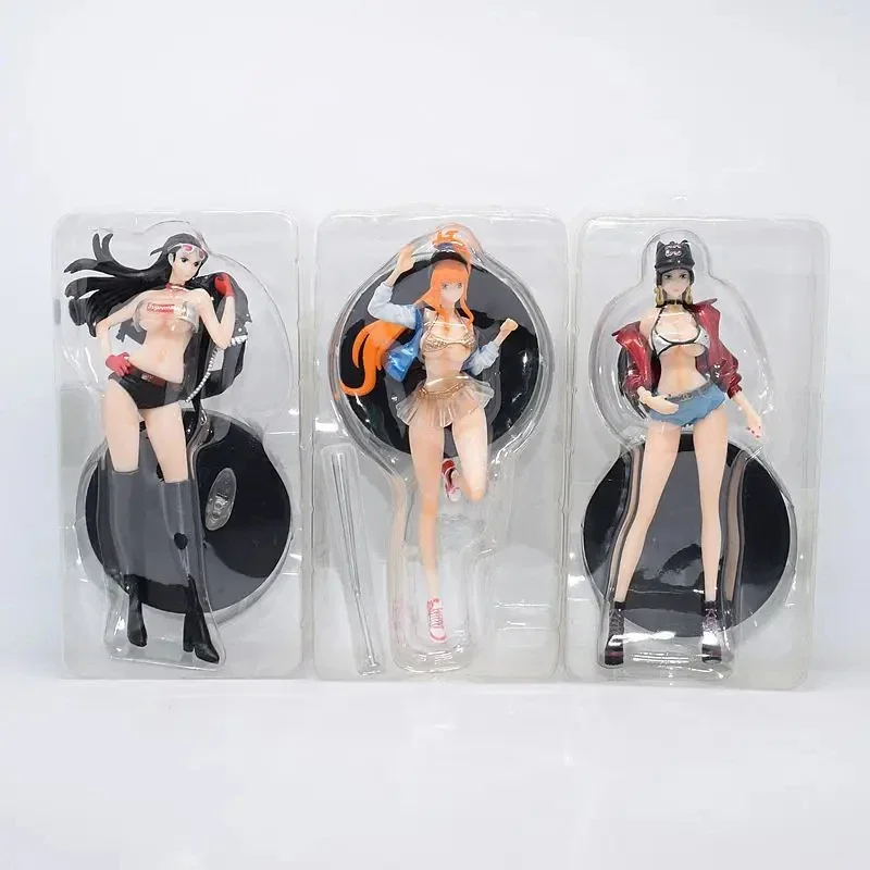 18cm One Piece Boa Hancock Nico Robin Nami Anime Figure Sexy Beautiful Girl Manga Statue Action Figurine Collectible Model Toys