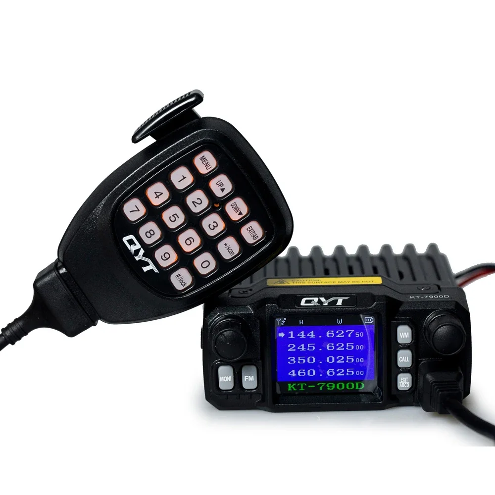 

QYT KT-7900D Mini Mobile Radio 25 Watt Walkie Talkie Car Mouted Mobile Two Way Radio Quad Band Quad Standby Car Radio