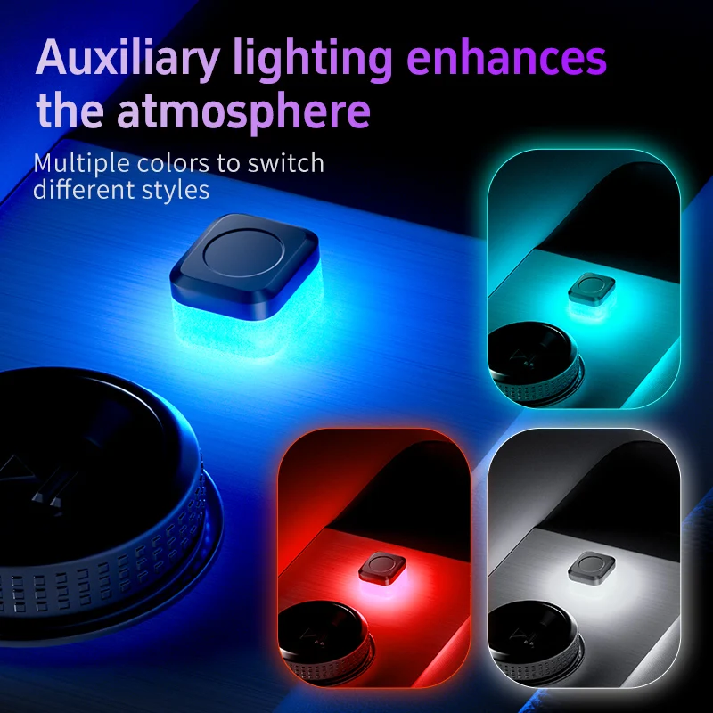 1x Car USB LED Light Mood Lamp Plug Play Universal LED Interior Atmosphere Light Auto Reading Lamp Decorations Decorative Strip