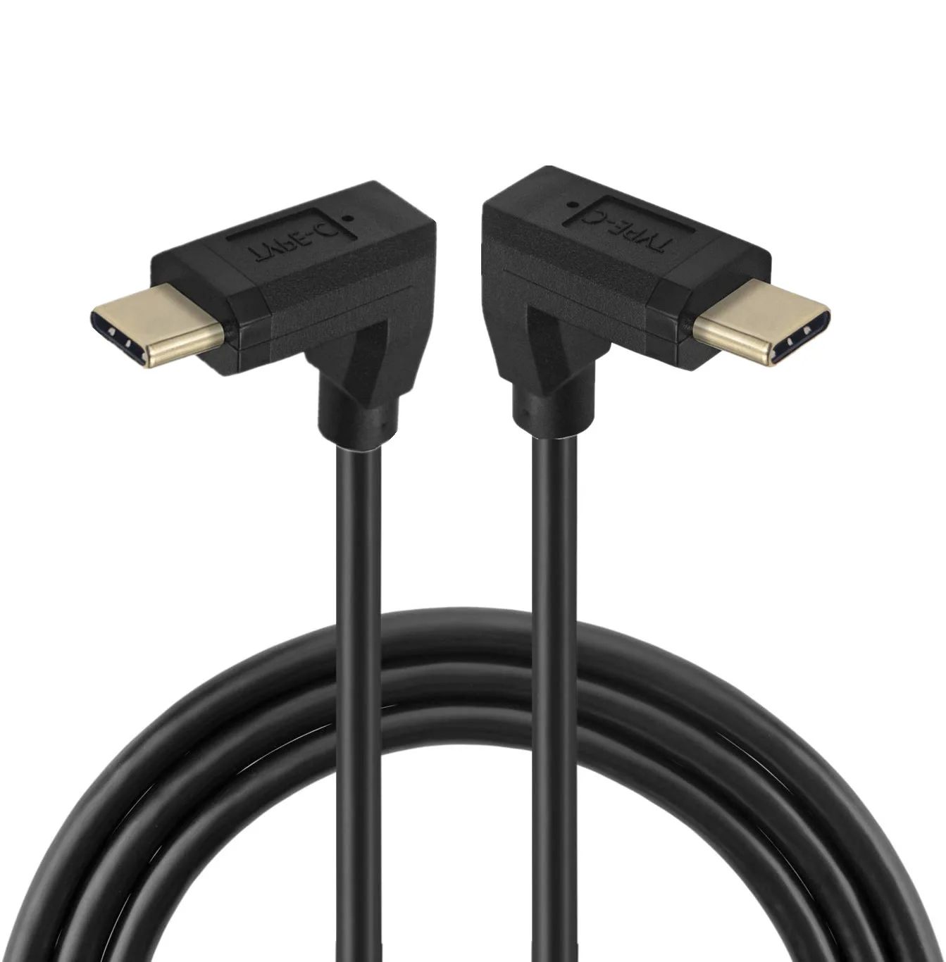 3A Standard 15+Core 10Gbps Speed 90 ° Bend Gold-Plated Head Type-C Male To Male Data Charging Cable