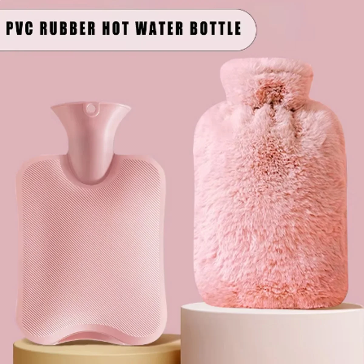 2000ML Hand WarmerHot Water Bag Removable Hot Water Bottles Reusable Hand Warmer with Cloth Cover Explosion-Proof Girl Winter ﻿
