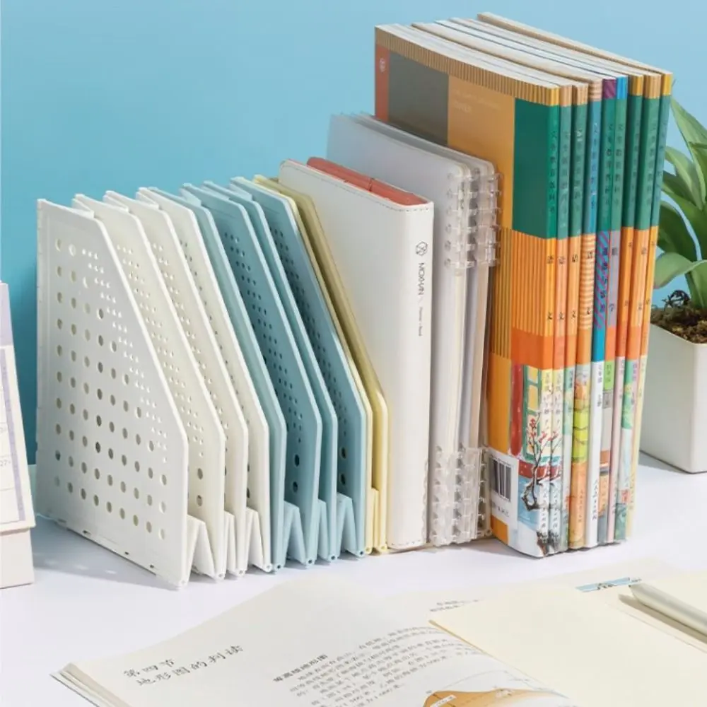1 Pc PP Retractable File Holder File Storage Rack Foldable Bookshelf Book Support Office Supply Creative School Supplies