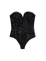 Strapless Sequin Bodysuits for Women, Backless Bodysuits, Sweetheart Neck, Female Playsuits, Sexy Fashion - Image 5