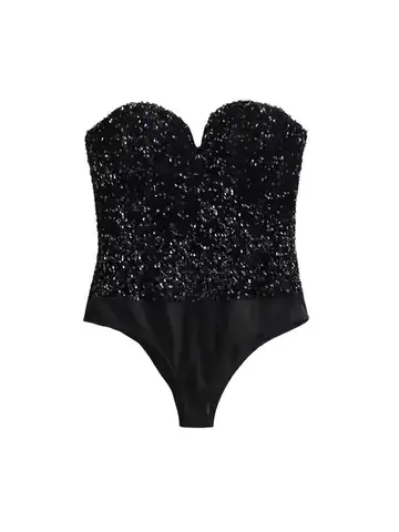 8 best sales चमकदार बॉडीसूट - №4