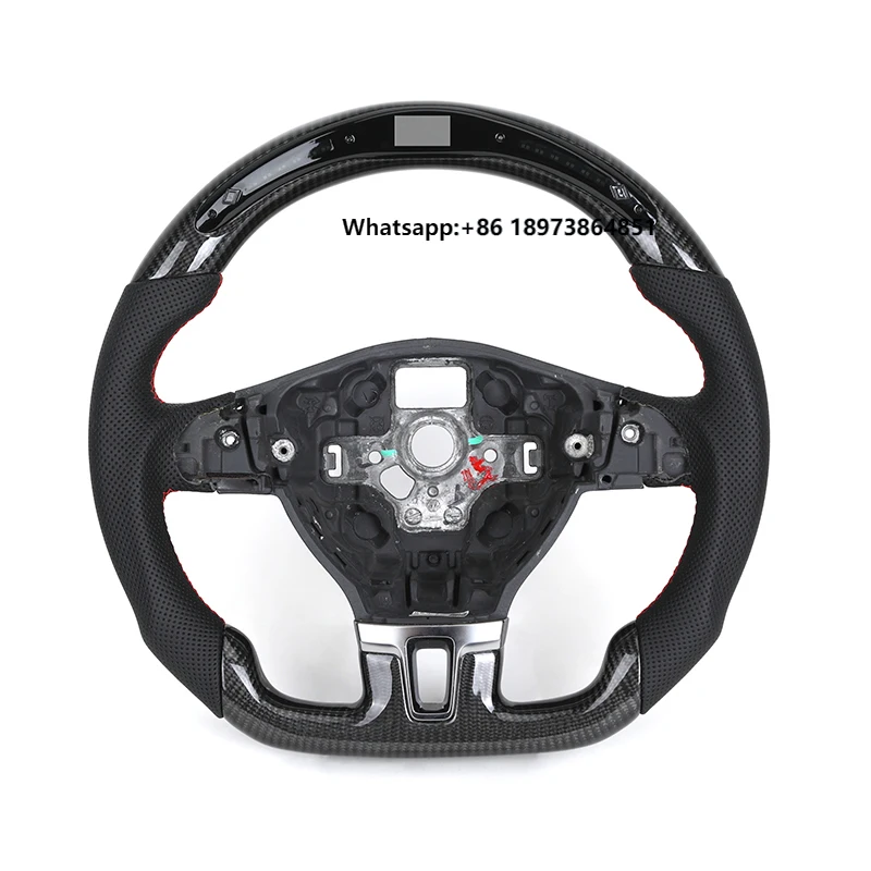 

Without Center Trim Half Leather Carbon LED Steering Wheel Core for VW Golf R 6 7 MK6 MK7 MK7.5 GTI Jetta Passat CC