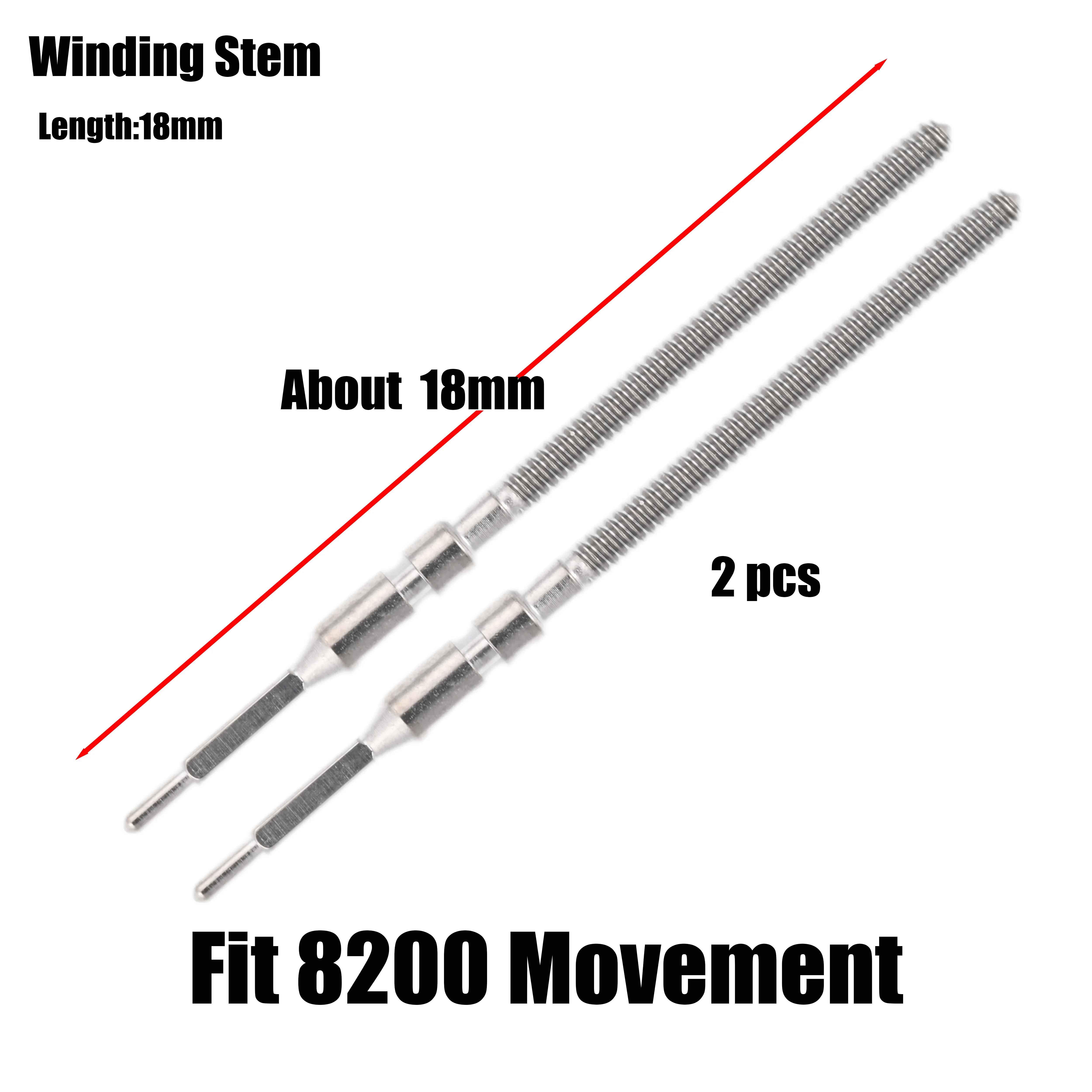 

2/5pcs Winding Stem for 8200 Movement Miyota 8200 Movement Watch Repair Parts Handle Rod Stem