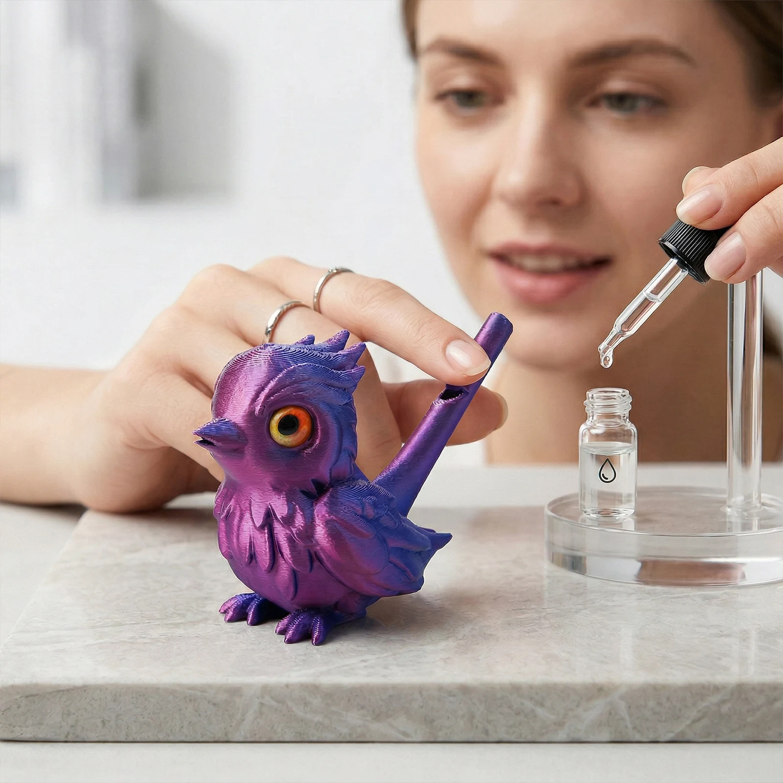 

6Pcs 3D Printing Water Bird Whistle Set Articulated Animal Figurines Creative Simulated Musical Instrument for Home Office Decor