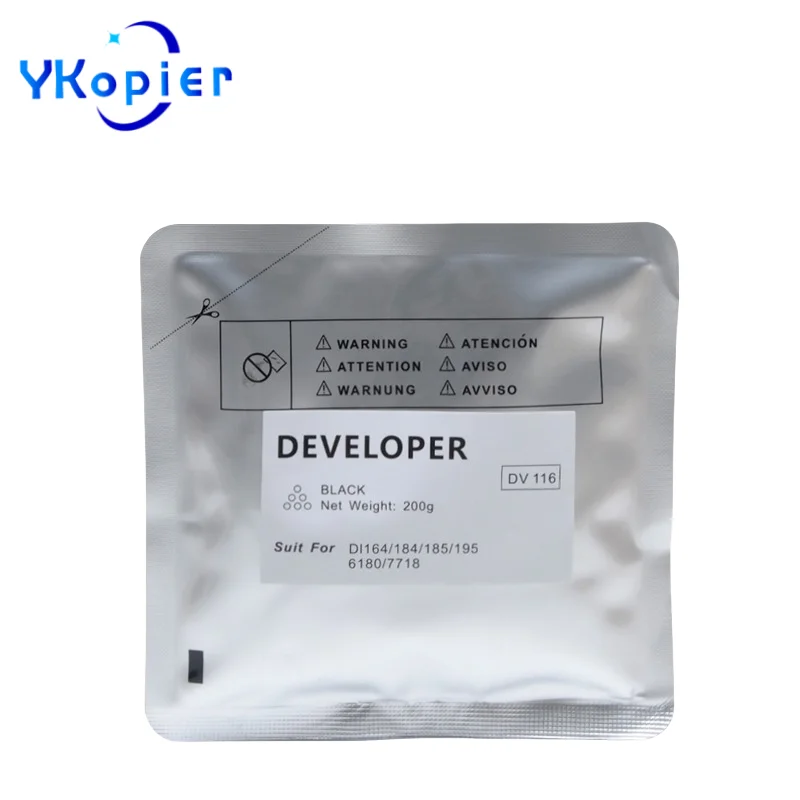 

DV116 Черный порошок разработчика 200 г для разработчика Konica Minolta BH 205i 226i 246i 266i 306i 7223i