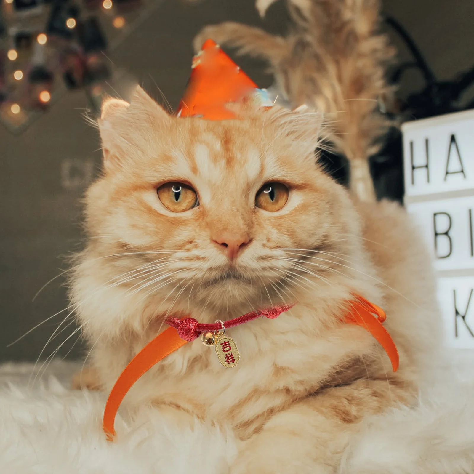 

2pcs Pet Collars Adjustable Small Cat Collar Puppy Kitten New Year Party Decorative Accessory Pet Supply Knitting Wool Necklace