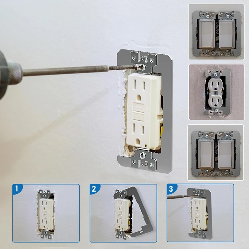 ABRU-Wall Panel Gasket, Electrical Outlet Gasket,Equipment Leveling Plate, Socket Gasket For Fixing Wall Electrical Box